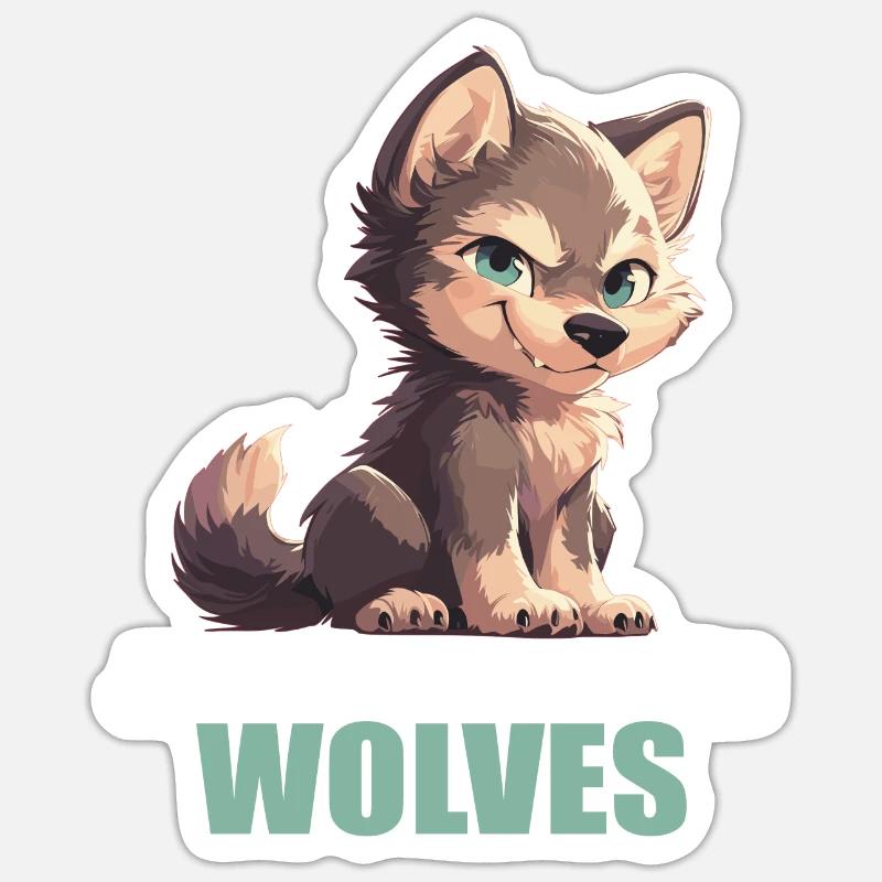 Wolves Wolf - Sticker size S (10 x 10 cm) - white matte