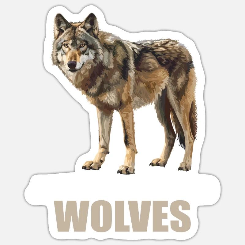Wolves Wolf Sticker size S (10 x 10 cm)