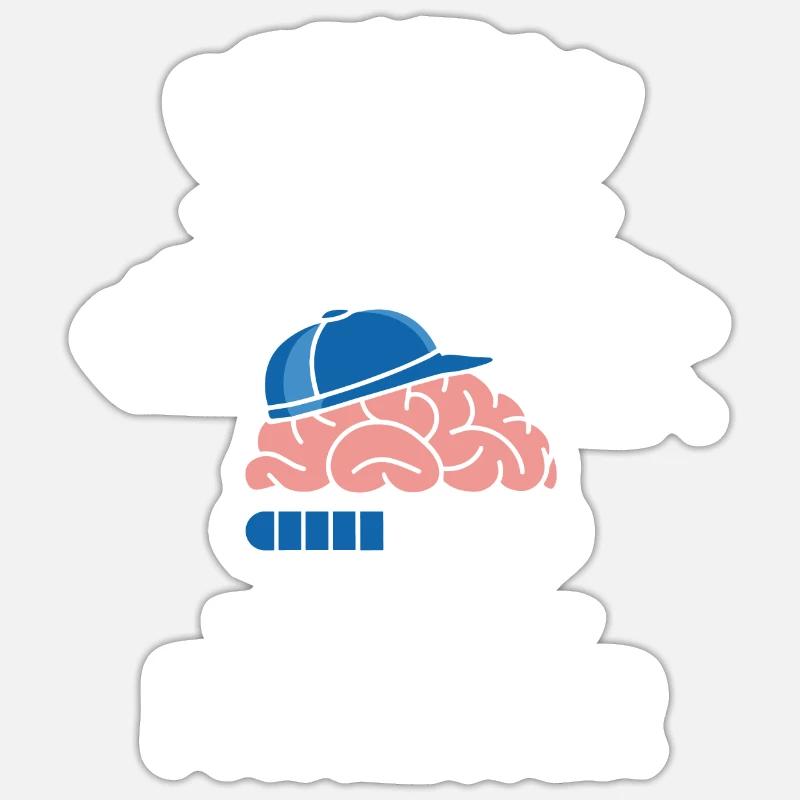 Brain Loading Warten Lustig Sticker Größe S (10 x 10 cm)