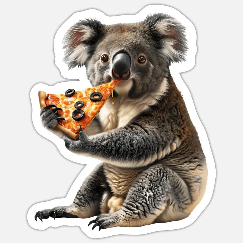 Koala - Sticker Größe S (10 x 10 cm) - Mattweiß