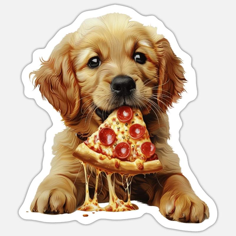 Chien - Sticker taille S (10 x 10 cm) - blanc mat