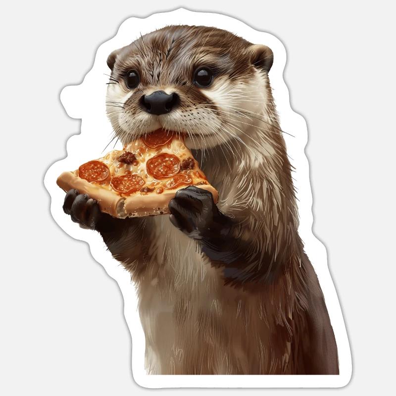 Otter - Sticker size S (10 x 10 cm) - white matte