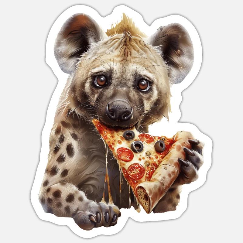 Hyäne Sticker Größe S (10 x 10 cm)