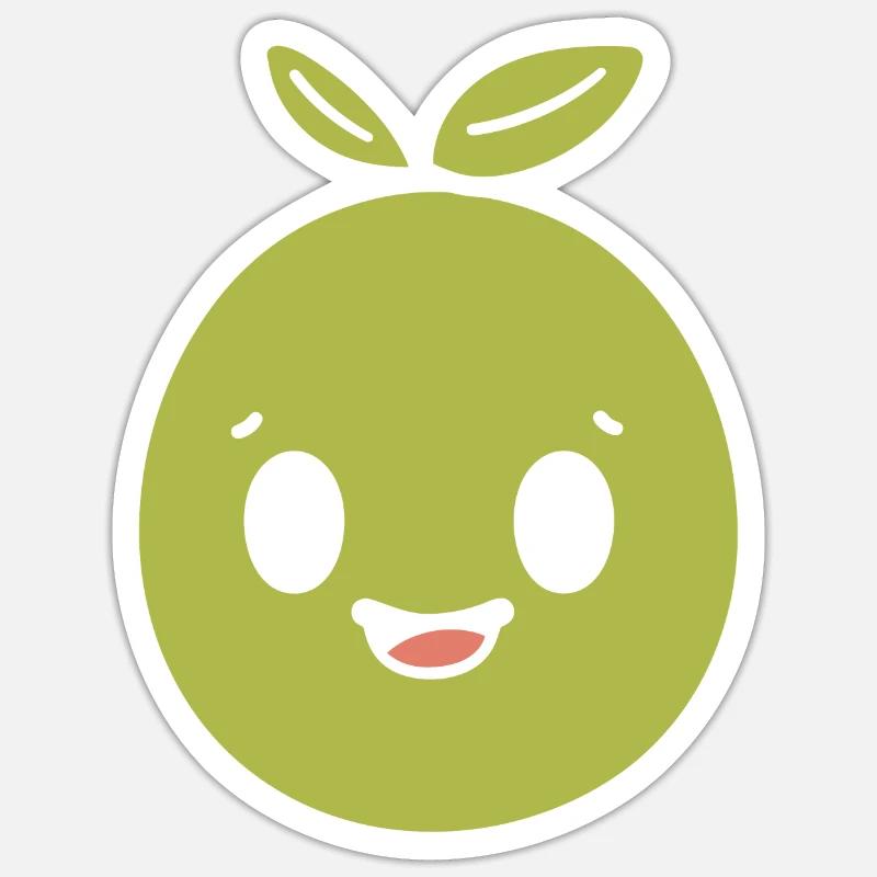 Olive - Sticker size S (10 x 10 cm) - white matte