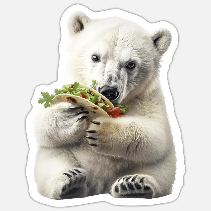 Polar bear - Sticker size S (10 x 10 cm) - white matte