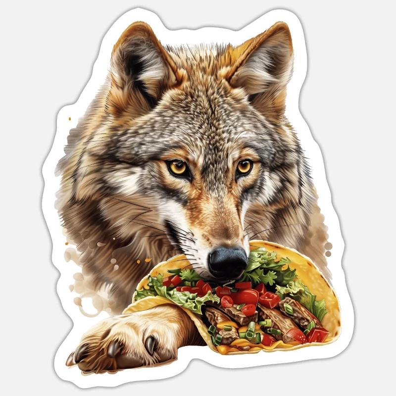 Wolf - Sticker size S (10 x 10 cm) - white matte