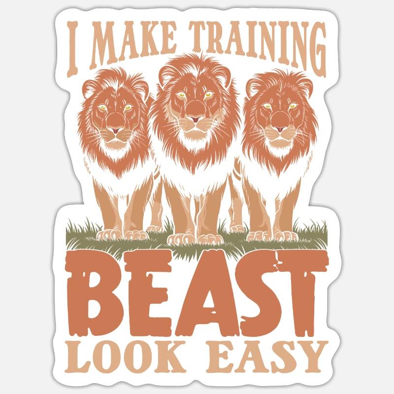 Dresseur d’animaux - Sticker taille S (10 x 10 cm) - blanc mat