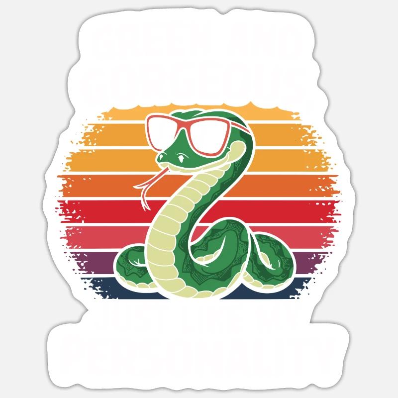 Serpent - Sticker taille S (10 x 10 cm) - blanc mat