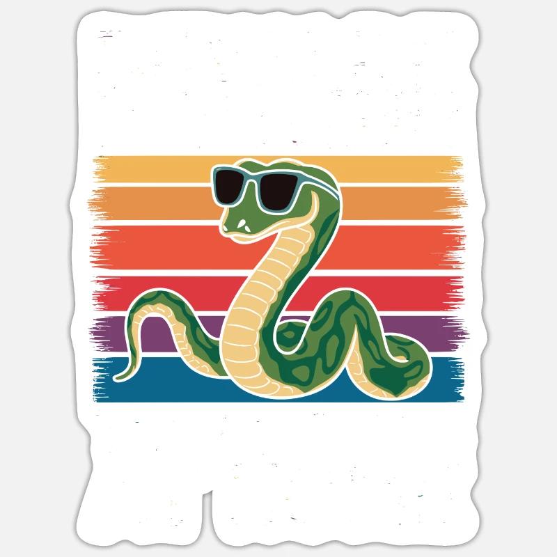 Snake - Sticker size S (10 x 10 cm) - white matte