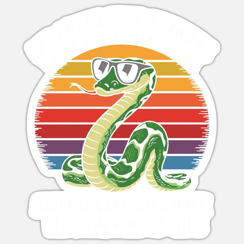 Snake - Sticker size S (10 x 10 cm) - white matte