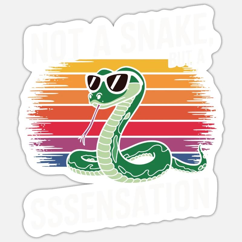 Serpent - Sticker taille S (10 x 10 cm) - blanc mat