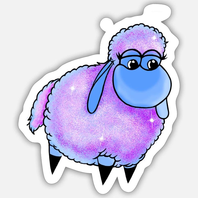 Wolly Sheepling Sprinkle - Sticker size S (10 x 10 cm) - white matte