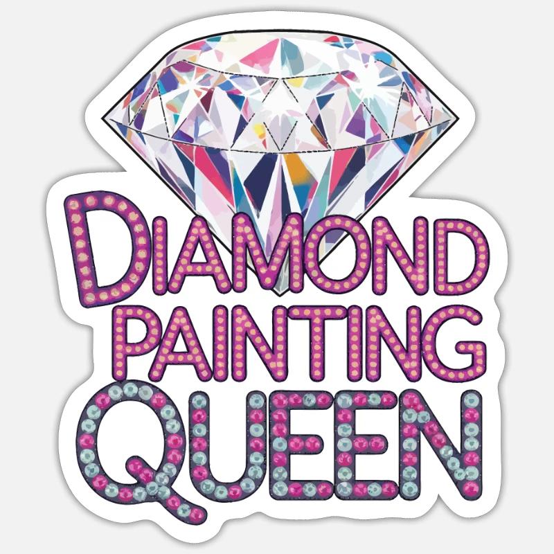 Diamond Painting Diamond Painter - Sticker size S (10 x 10 cm) - white matte