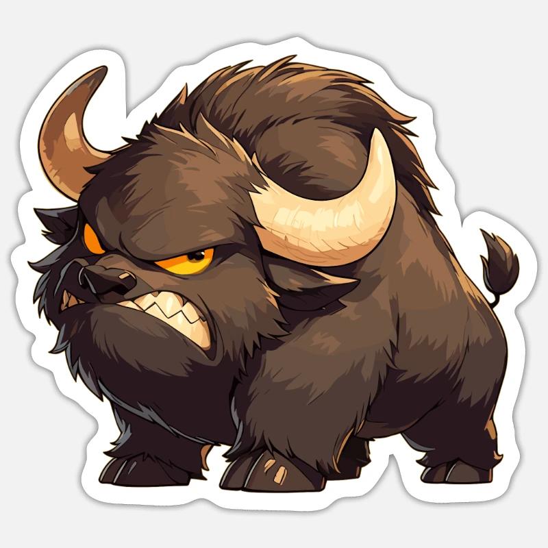 Bisons Bison - Sticker size S (10 x 10 cm) - white matte