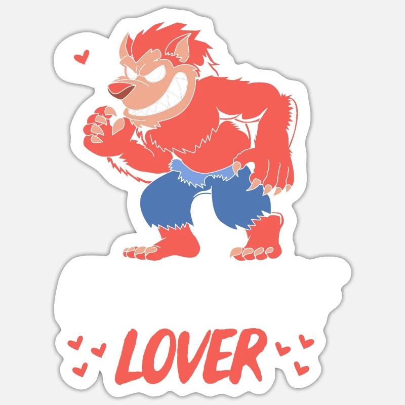 Werwolf - Sticker Größe S (10 x 10 cm) - Mattweiß