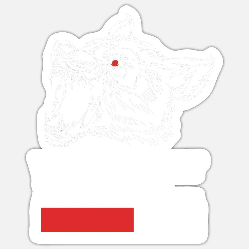 Werwolf - Sticker Größe S (10 x 10 cm) - Mattweiß