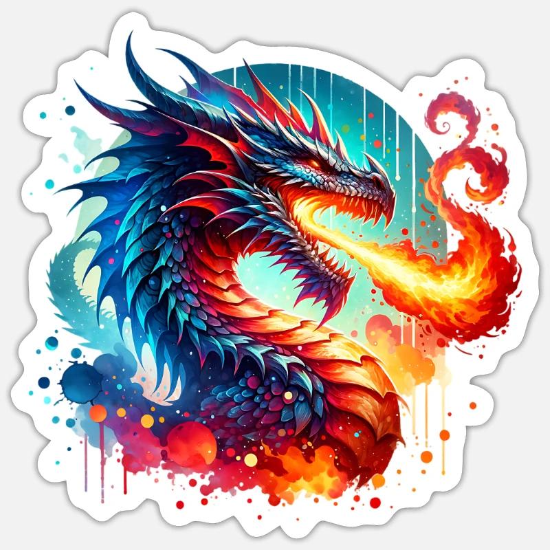 Drache Sticker Größe S (10 x 10 cm)