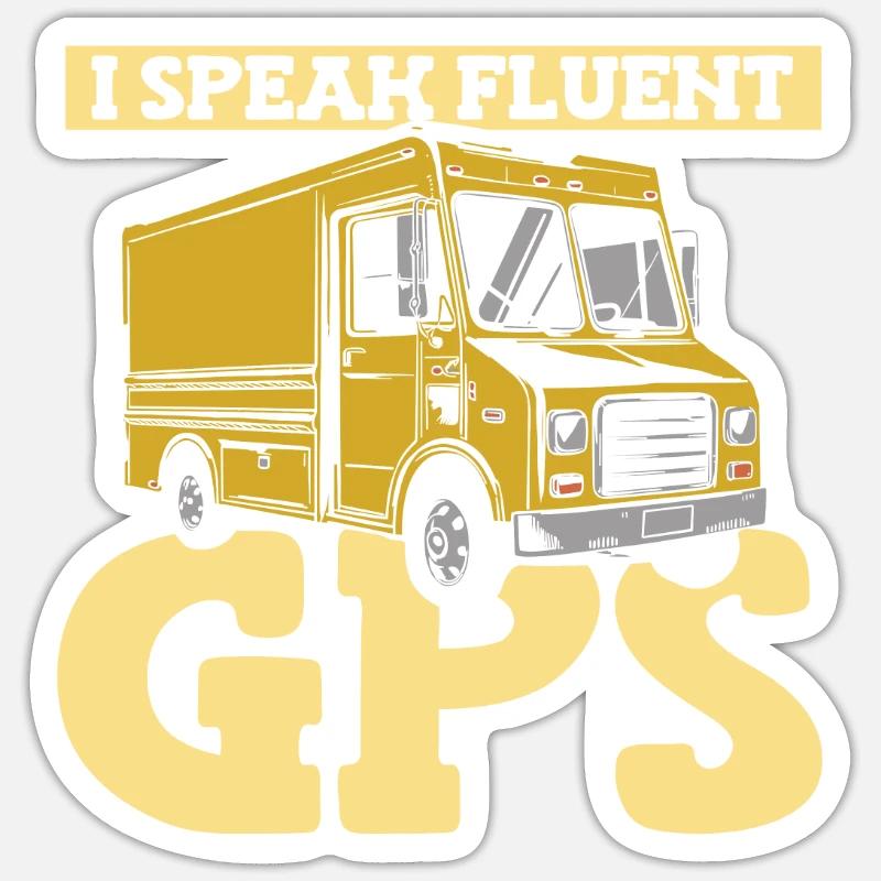 Delivery driver - Sticker size S (10 x 10 cm) - white matte