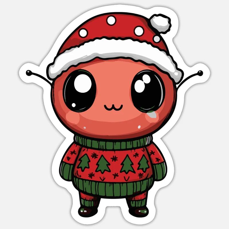 Ladybug Christmas Comic - Sticker size S (10 x 10 cm) - white matte