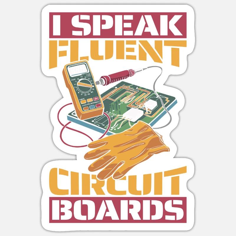 Electrical engineer - Sticker size S (10 x 10 cm) - white matte