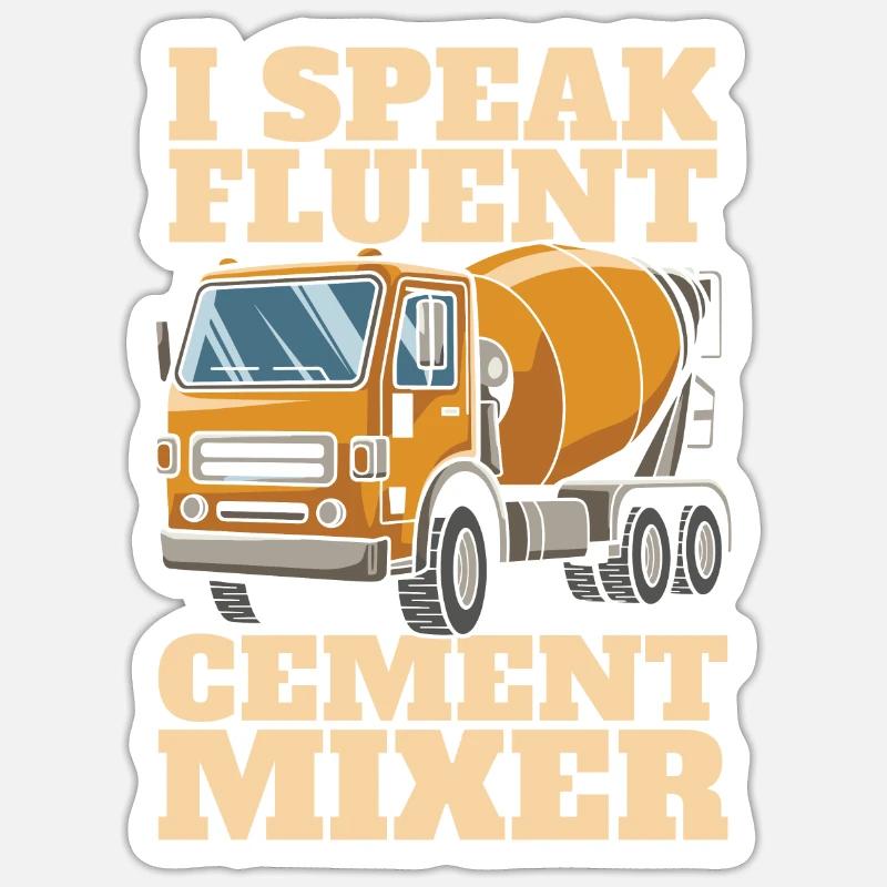 Ouvrier du bâtiment - Sticker taille S (10 x 10 cm) - blanc mat
