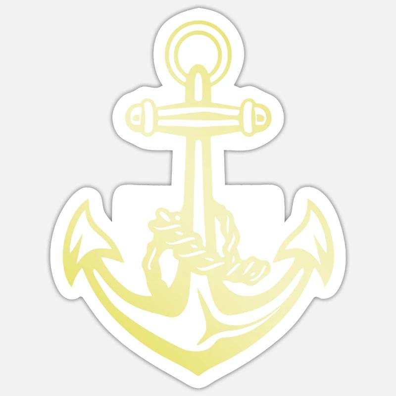 Anchor Gold Harbour - Sticker taille S (10 x 10 cm) - blanc mat