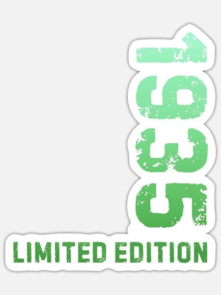 90. Geburtstag 1935 Limited Edition - Sticker Größe S (10 x 10 cm) - Mattweiß
