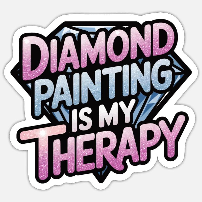 Diamond Painting Diamond Painter - Sticker size S (10 x 10 cm) - white matte