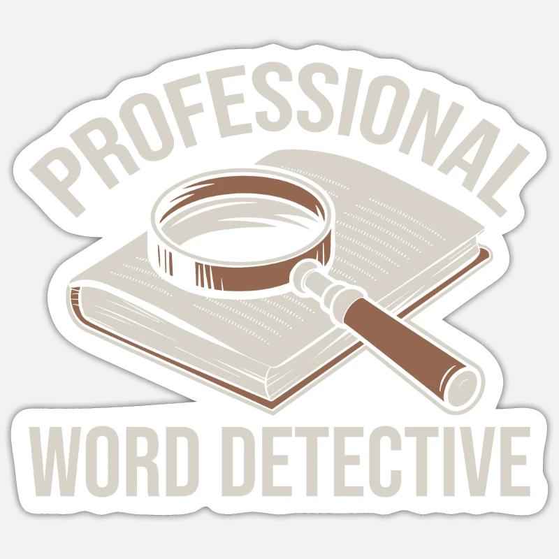 Étymologiste - Sticker taille S (10 x 10 cm) - blanc mat