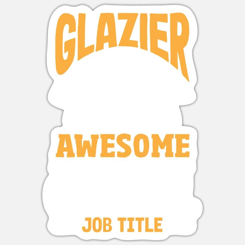 Glaser Geschenk - Sticker Größe S (10 x 10 cm) - Mattweiß