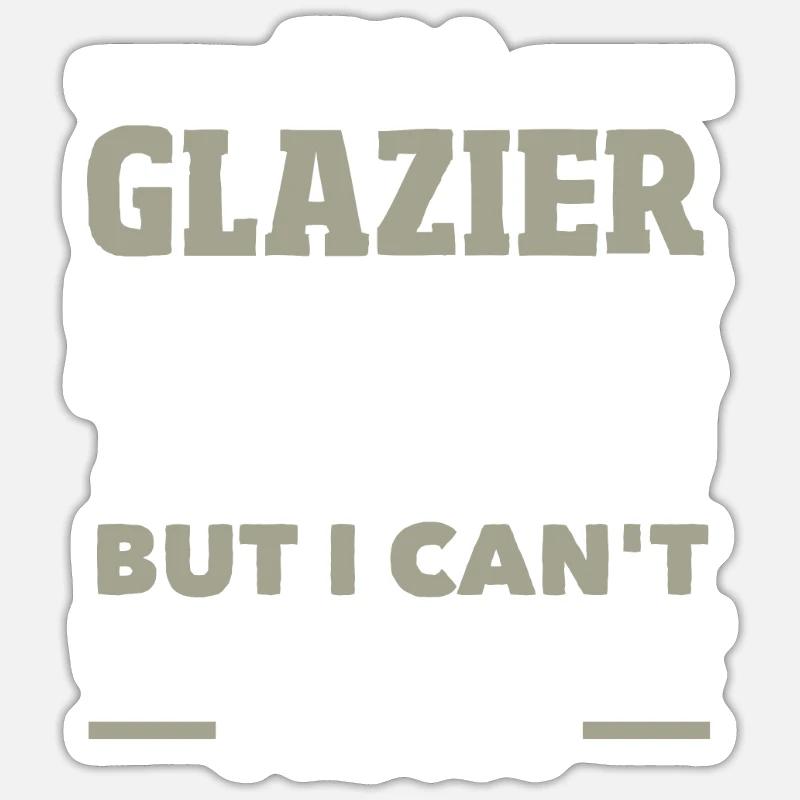Glaser Geschenk - Sticker Größe S (10 x 10 cm) - Mattweiß