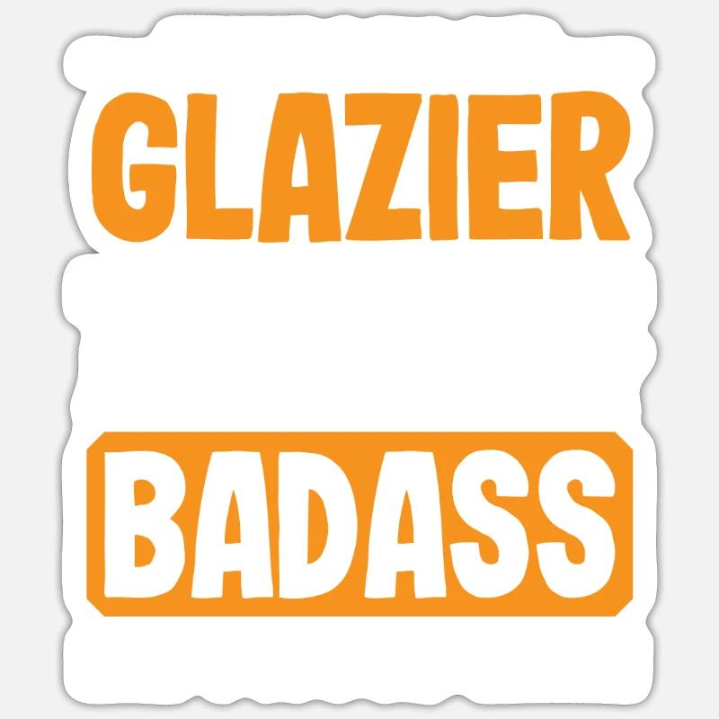 Glaser Geschenk - Sticker Größe S (10 x 10 cm) - Mattweiß