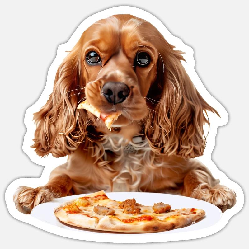 Cocker Spaniel - Sticker Größe S (10 x 10 cm) - Mattweiß
