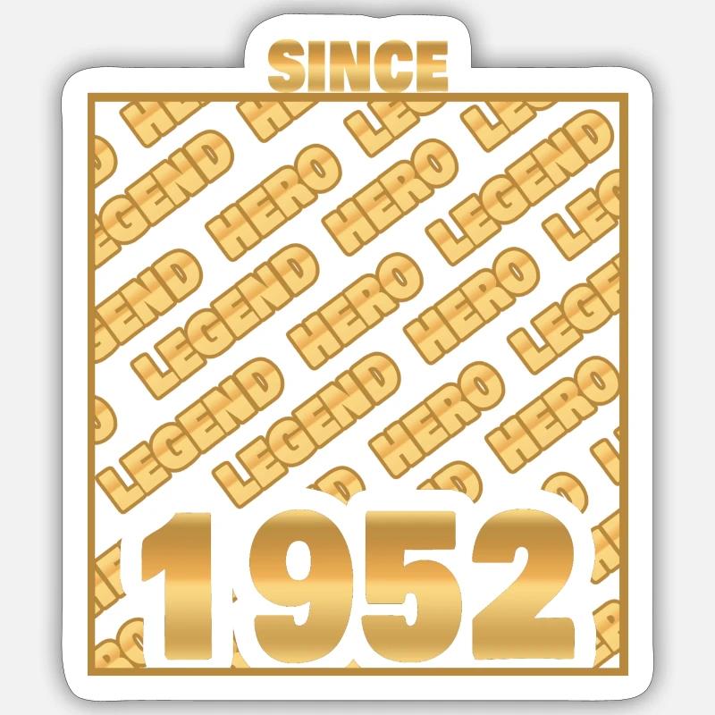 Legend 1952 - Sticker Größe S (10 x 10 cm) - Mattweiß