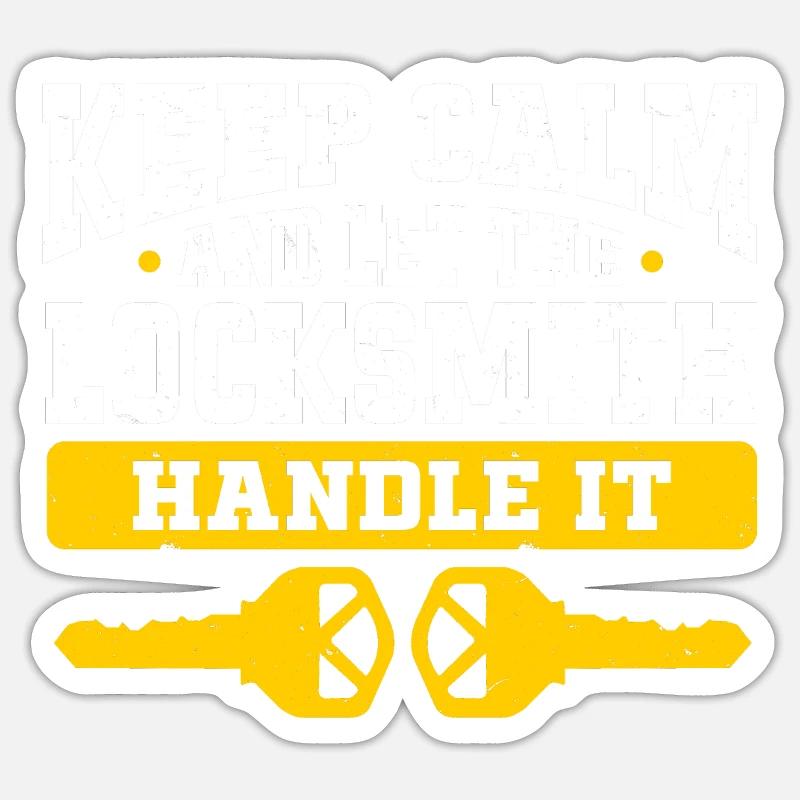 Locksmith Lockpicking Lockpicker - Sticker Größe S (10 x 10 cm) - Mattweiß