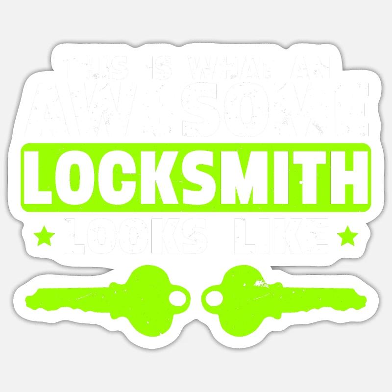 Locksmith Lockpicking Lockpicker - Sticker size S (10 x 10 cm) - white matte