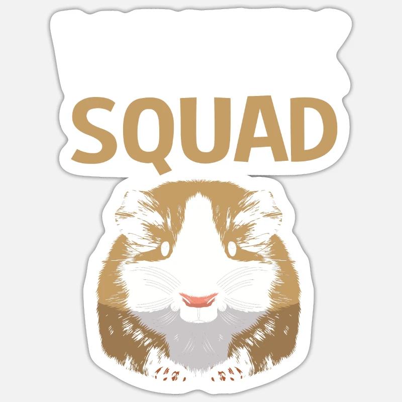 Cobaye - Sticker taille S (10 x 10 cm) - blanc mat