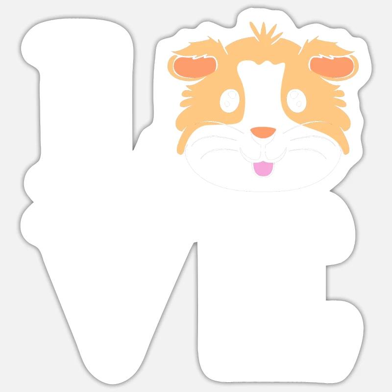 Cobaye - Sticker taille S (10 x 10 cm) - blanc mat