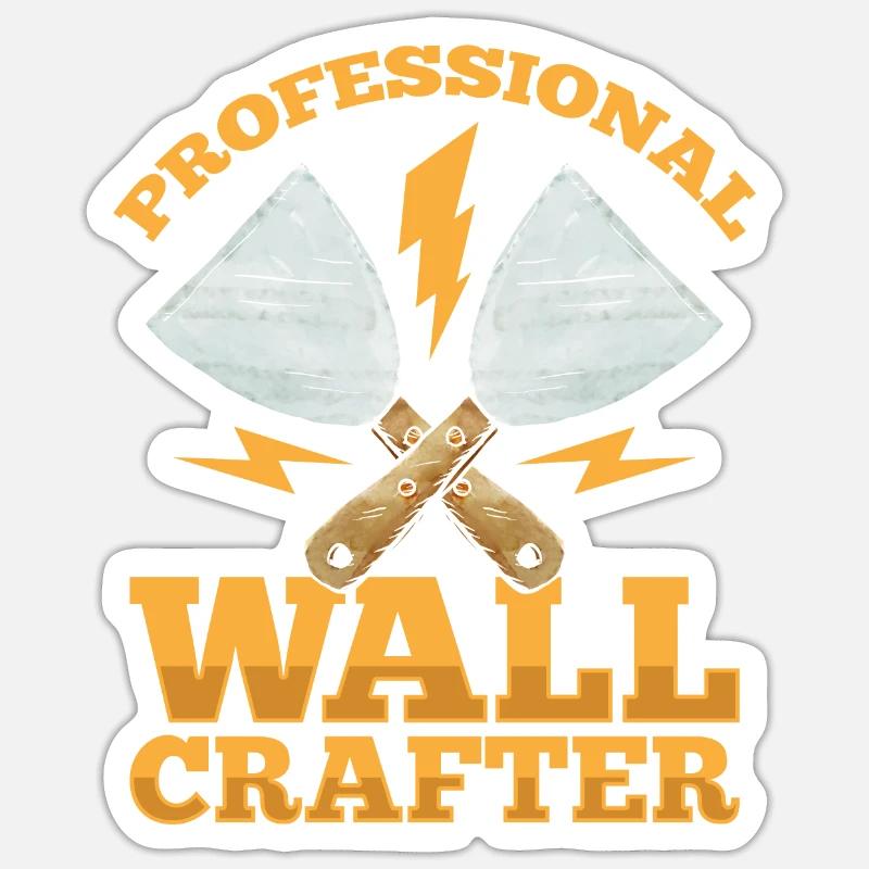 Drywall Installer - Sticker size S (10 x 10 cm) - white matte