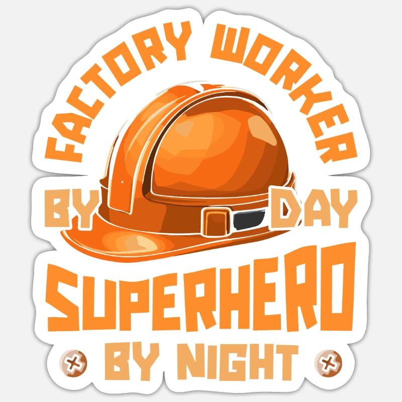 Factory worker Sticker size S (10 x 10 cm)