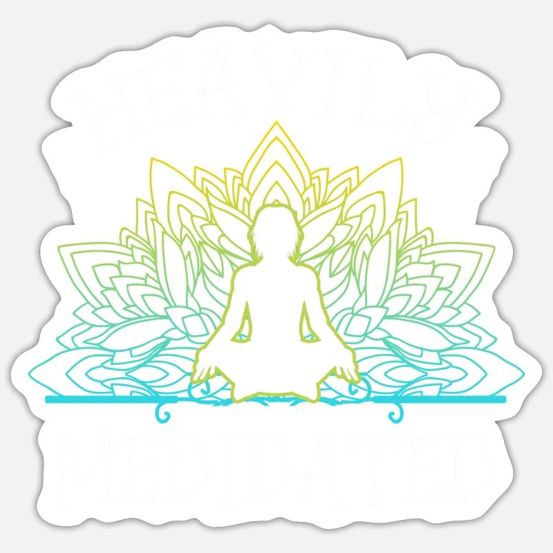 Strongly meditated - Sticker size S (10 x 10 cm) - white matte