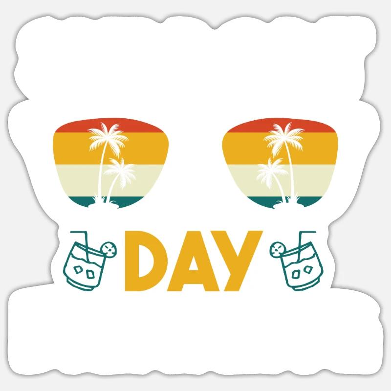 Support Day Drinking - Summer, Beach and Sticker size S (10 x 10 cm)