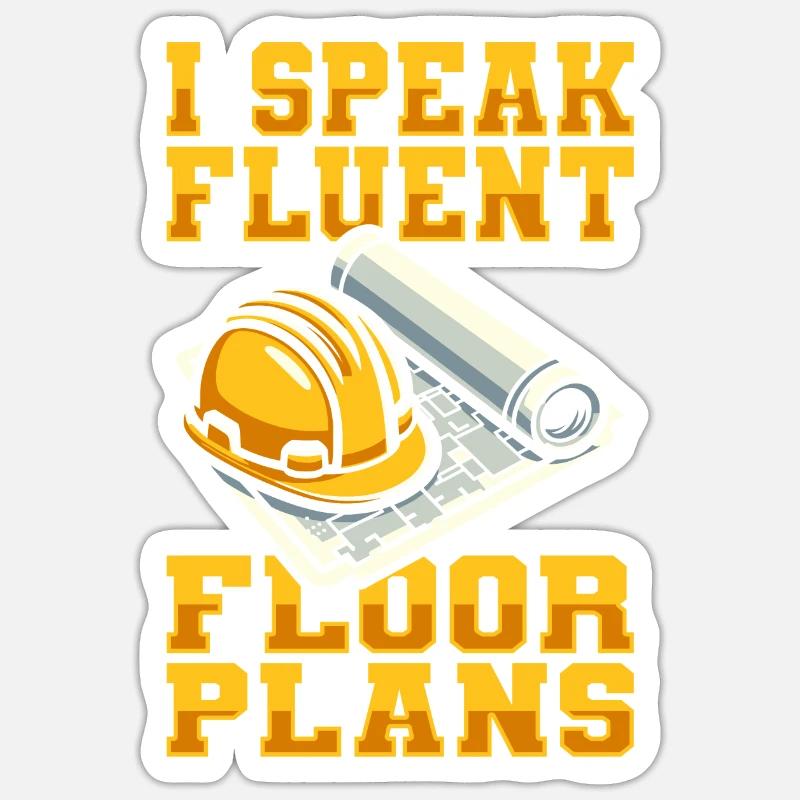 Builder - Sticker size S (10 x 10 cm) - white matte
