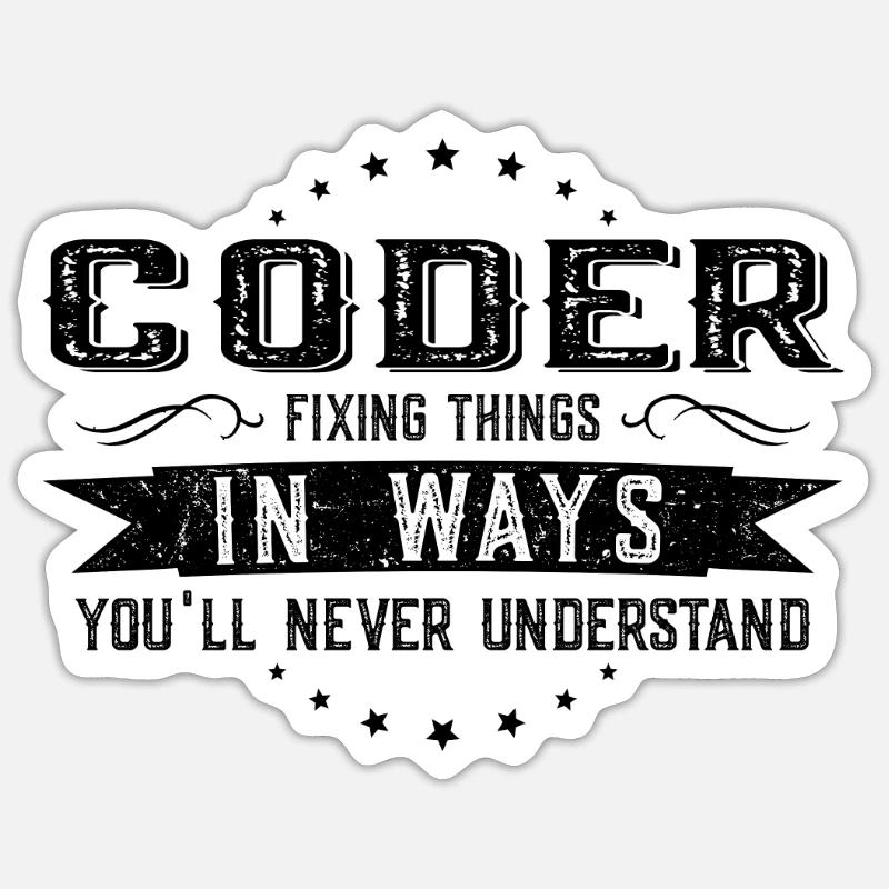 Collègues programmeurs Cadeau Profession Dire Sticker taille S (10 x 10 cm)