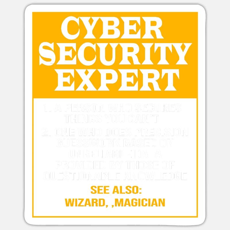 Cybersecurity Cyber Programmer Hacker - Sticker size S (10 x 10 cm) - white matte