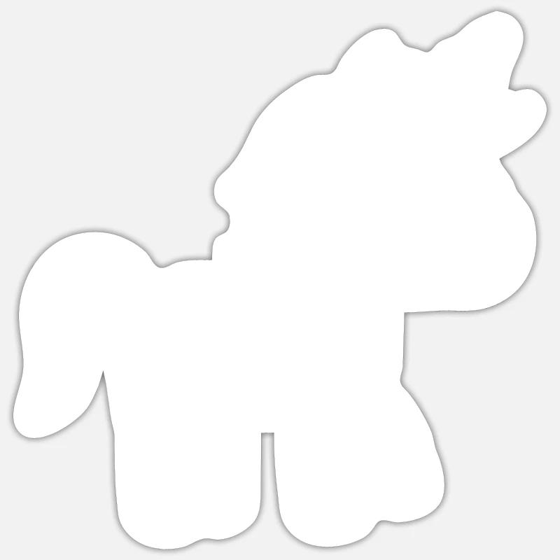 Pony - Sticker size S (10 x 10 cm) - white matte
