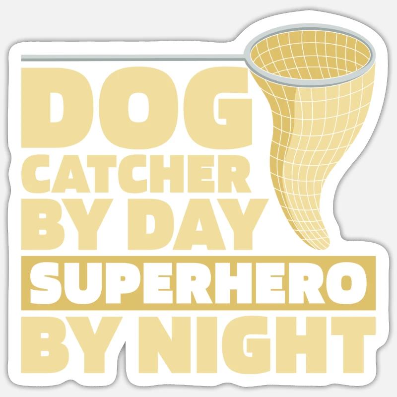 Attrape-chiens - Sticker taille S (10 x 10 cm) - blanc mat