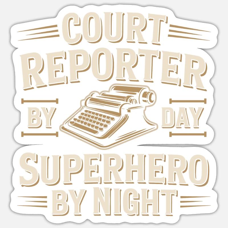Gerichtsreporter - Sticker Größe S (10 x 10 cm) - Mattweiß
