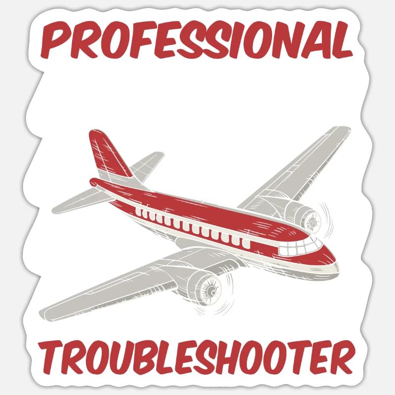 Flight Engineer - Sticker size S (10 x 10 cm) - white matte