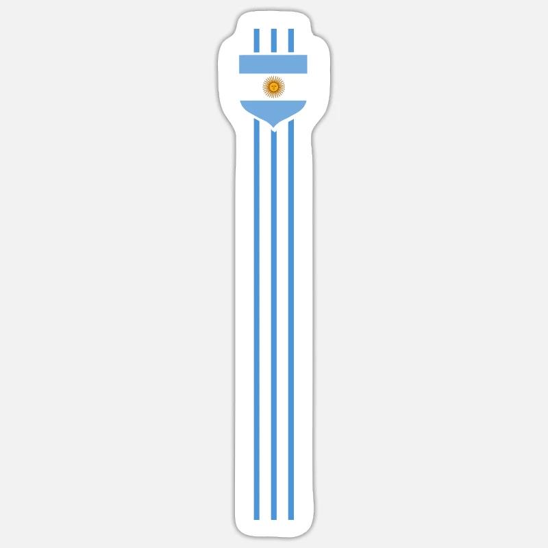 Argentine Cadeau Argentine Drapeau argentin - Sticker taille S (10 x 10 cm) - blanc mat